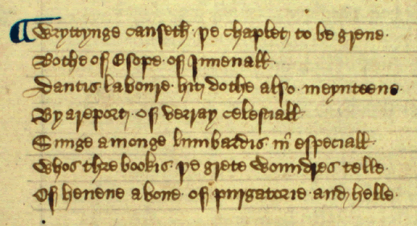 Lydgate's prologue to the fourth book of Boccaccio's 'De casibus virorum illustrium'